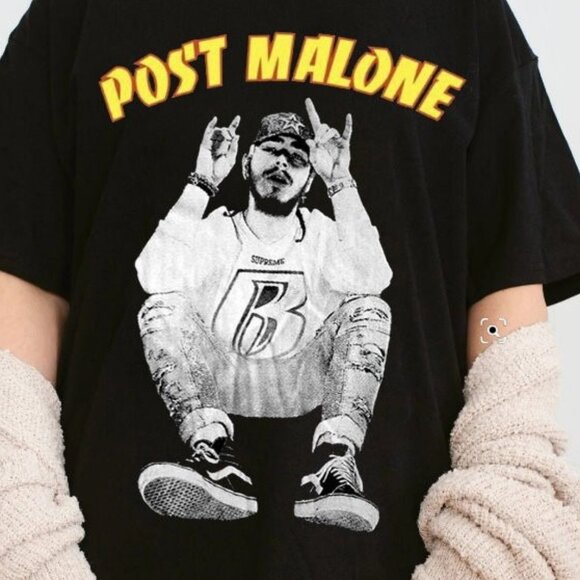 Post Malone 2023 Tour Graphic Tee Rap Rock Music Fan Gift Casual Concert Shirt - Picture 2 of 5